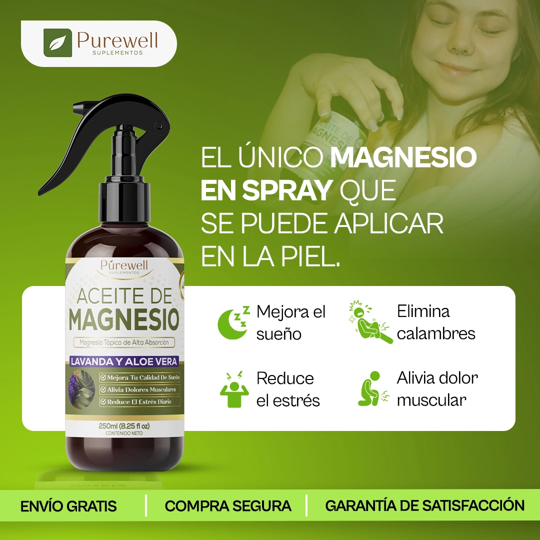 Aceite de Magnesio Purewell - Beneficios