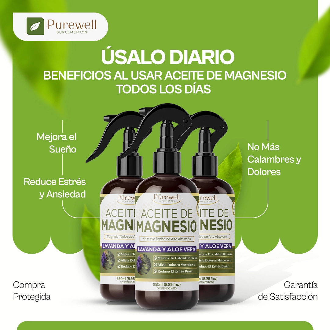 Aceite de Magnesio Purewell - Natural