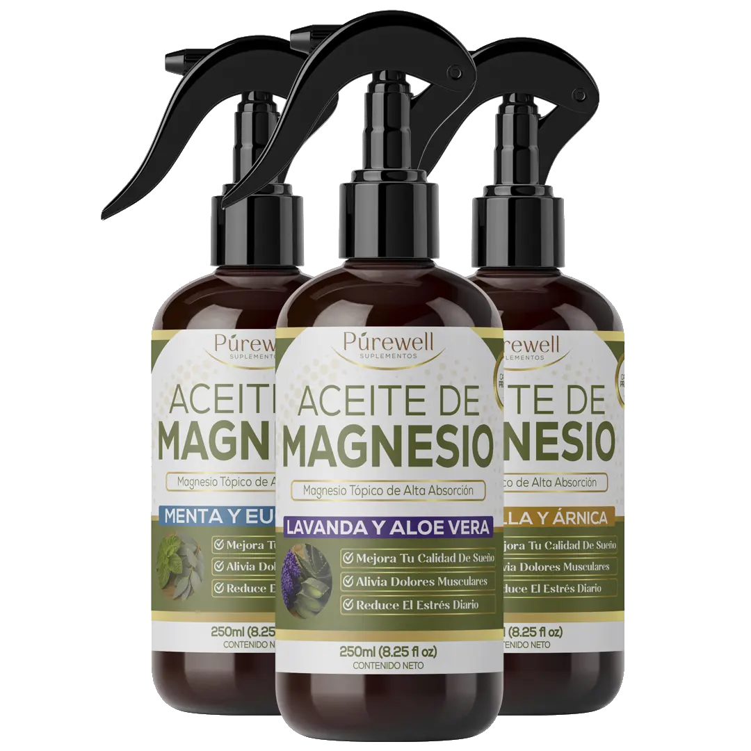 Aceite de Magnesio Purewell - 3 Frascos
